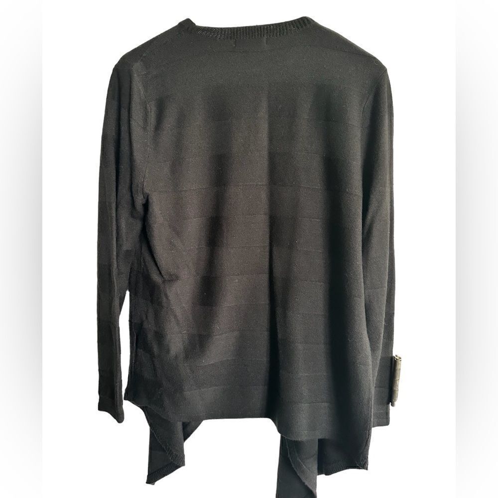 EUC - New York & Co Women’s Black Long Sleeve Cardigan Shawl - Size Large - Picture 6 of 8